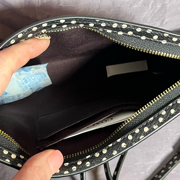 Coach Black and Cream Polka Dot Slim Crossbody - Picture 8 of 8